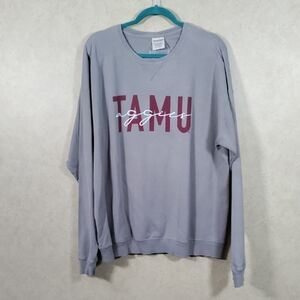 02098 Comfort Wash TAMU gray, maroon, and white sweatshirt XL